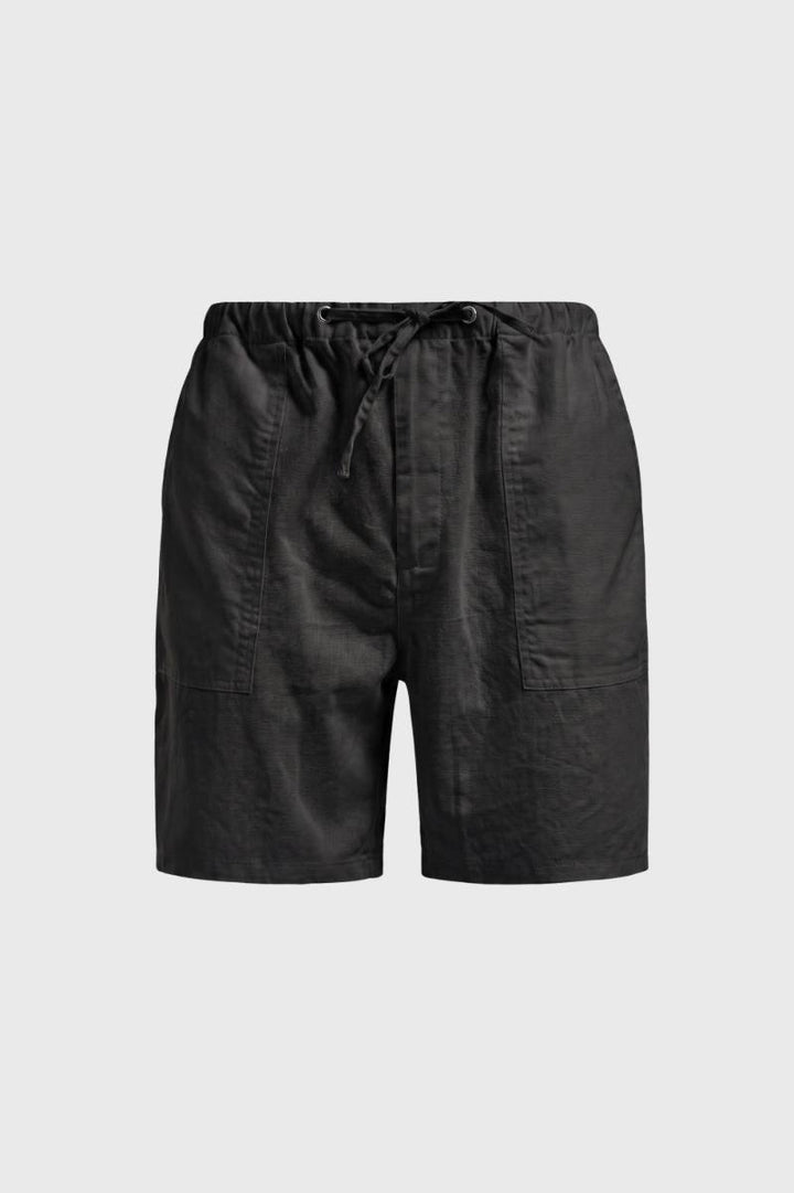 Casual Shorts Men - Drawstring Waist Front Pockets | Relaxed — Black