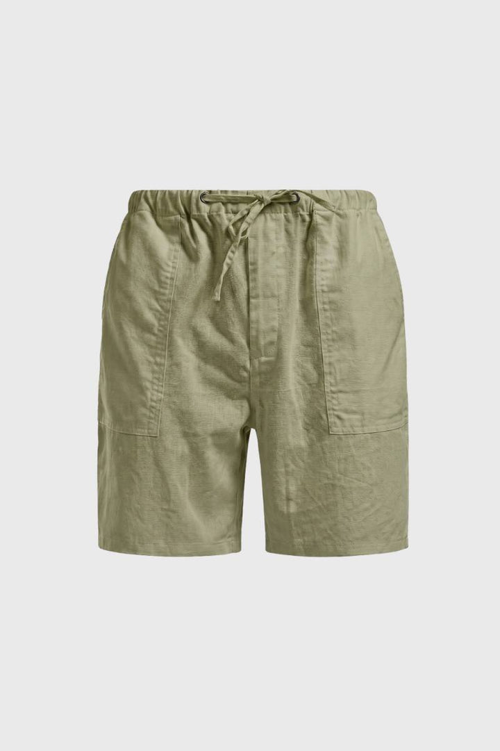 Casual Shorts Men - Drawstring Waist Front Pockets | Relaxed — Olive