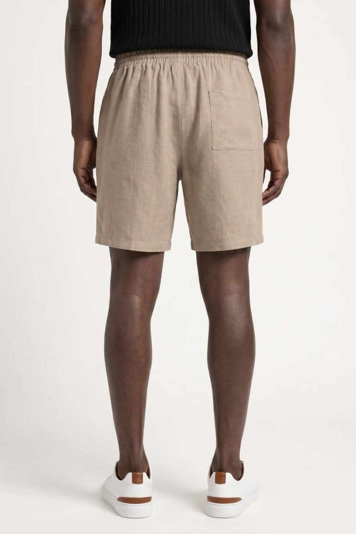Casual Shorts Men - Relaxed Drawstring Pockets | Summer Comfort — Beige