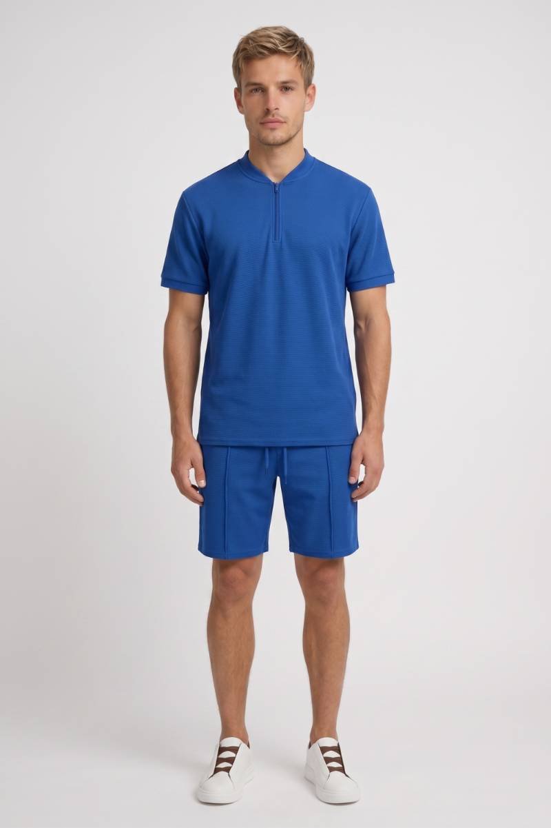 Co-ord Set Men - Polo Top & Shorts Loungewear | Casual