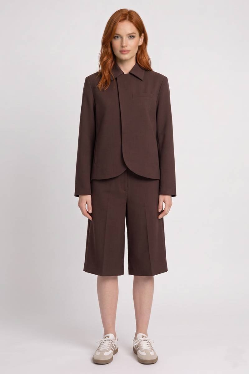 Co-Ord Set Women - Sophisticated Blazer | Cropped Wide Leg