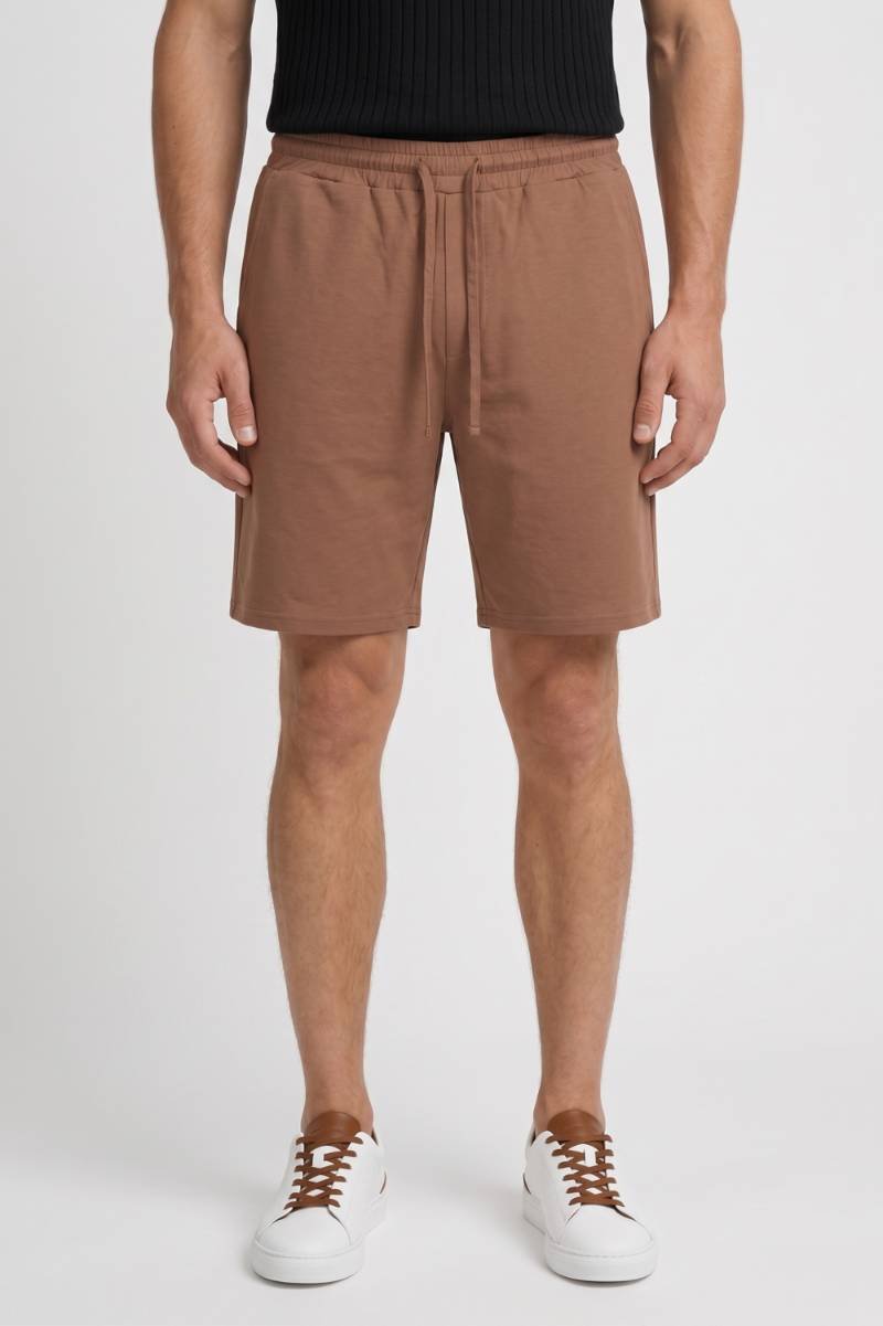 Drawstring Shorts Men - Relaxed Fit Casual | Comfortable Loungewear — Mocha