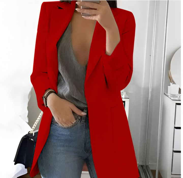 Blazer Women - Longline Open Front Slim Fit | Classic