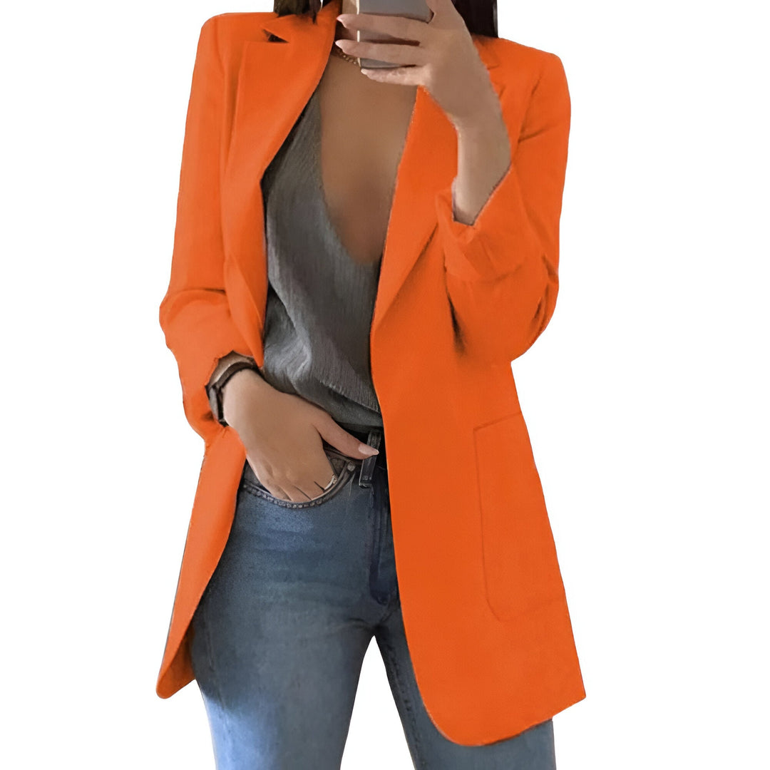 Blazer Women - Longline Open Front Slim Fit | Classic