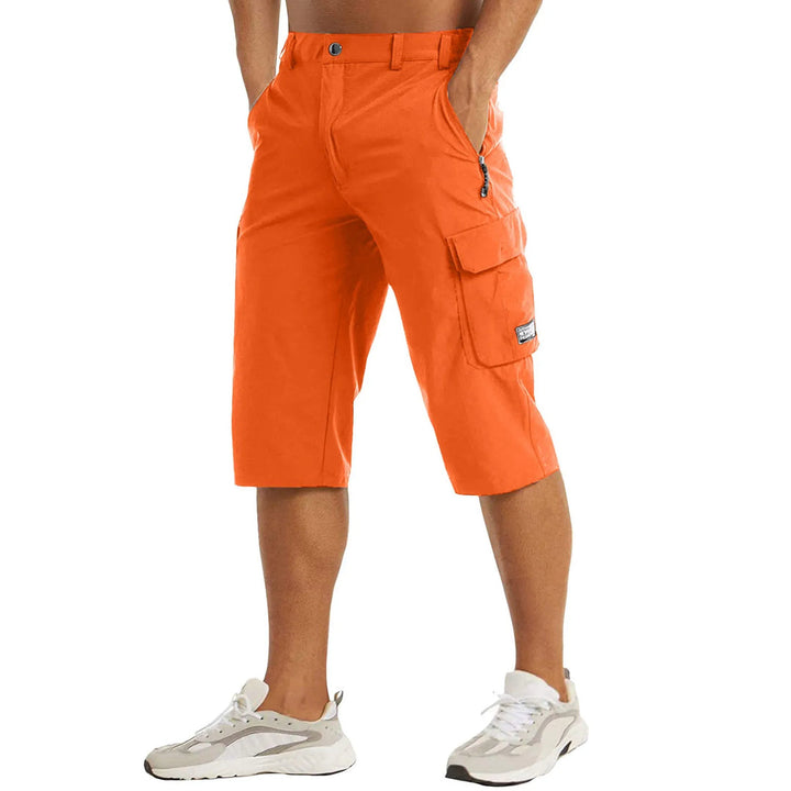 Shorts Men - Relaxed Cargo Three-Quarter Length with Zip Pocket | Casual