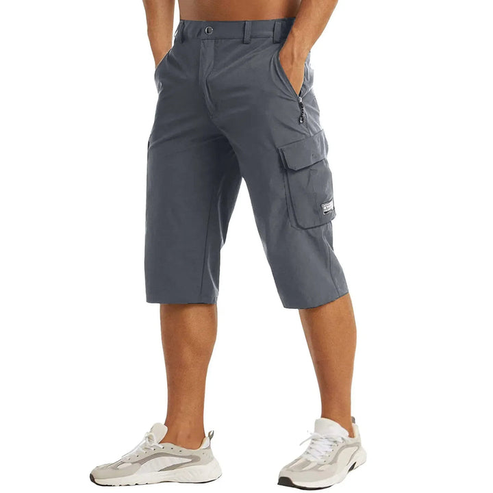 Shorts Men - Relaxed Cargo Three-Quarter Length with Zip Pocket | Casual