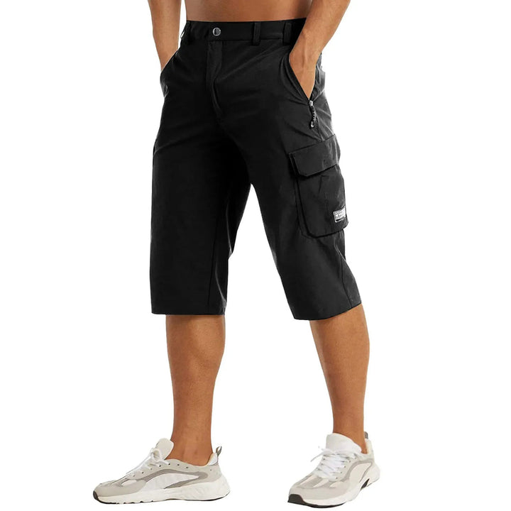 Shorts Men - Relaxed Cargo Three-Quarter Length with Zip Pocket | Casual