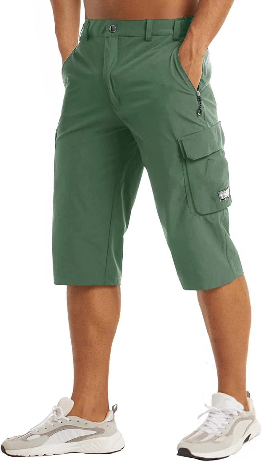 Shorts Men - Relaxed Cargo Three-Quarter Length with Zip Pocket | Casual