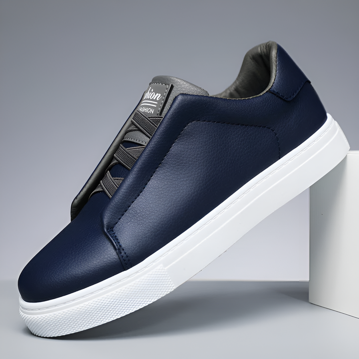 Men's Trainers - Slip-On Skate Style with Contrast Inner Trim | Casual