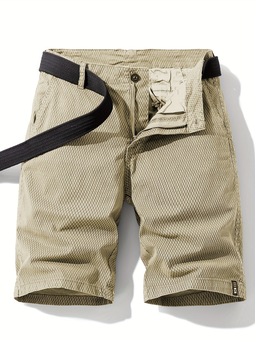 Shorts Men - Slim Fit Printed with Belt and Zip Closure | Casual