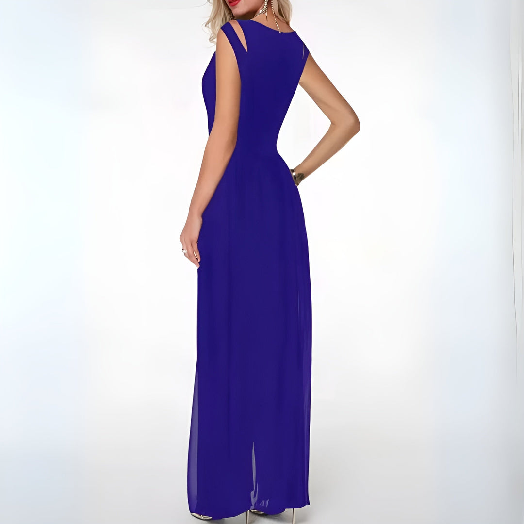 Jumpsuit Women - Sleeveless Wide Leg with Sheer Overlay | Elegant