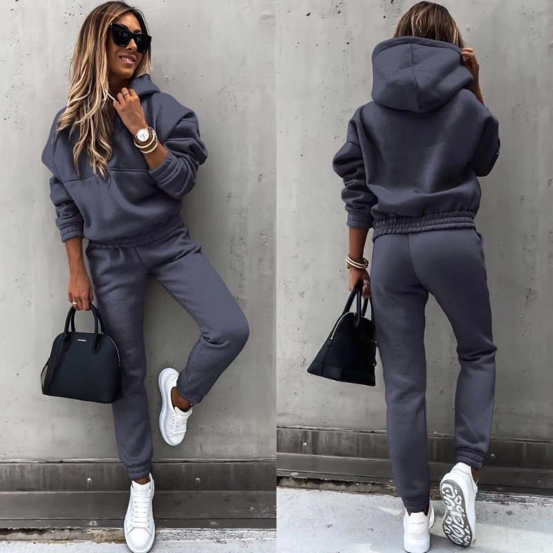 Women's Tracksuit - Oversized Hoodie with Tapered Joggers | Casual