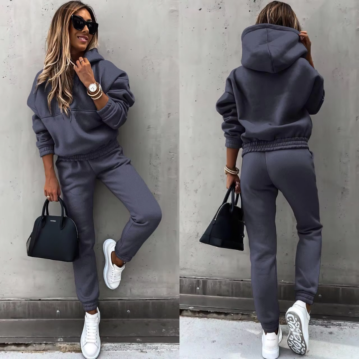 Women's Tracksuit - Oversized Hoodie with Tapered Joggers | Casual