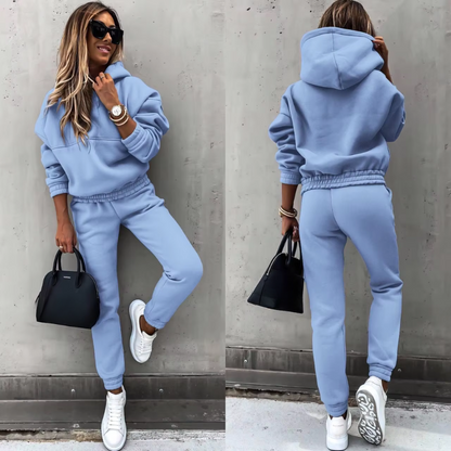 Women's Tracksuit - Oversized Hoodie with Tapered Joggers | Casual