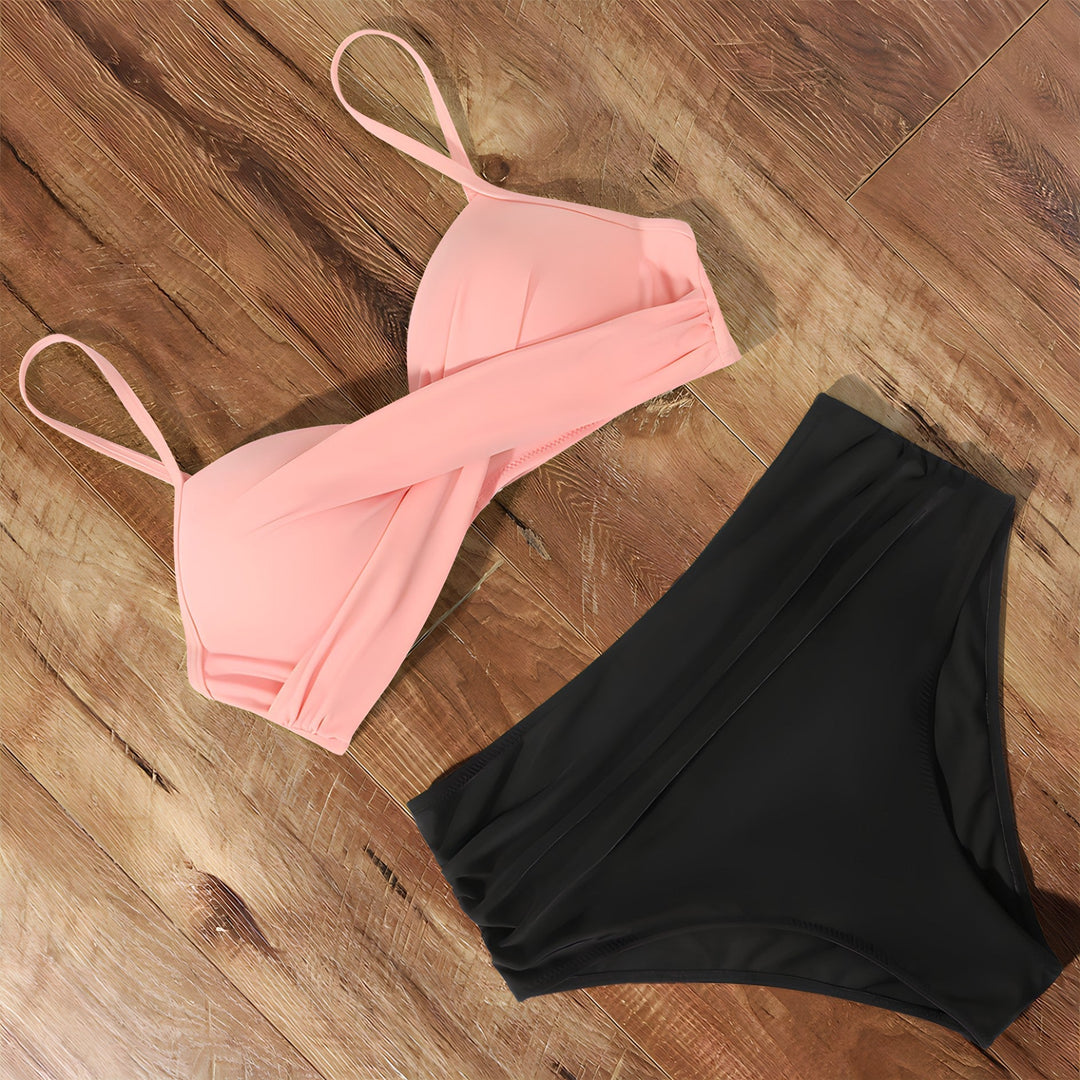Bikini Women - High Waist Twist Front with Ruched Detail | Summer