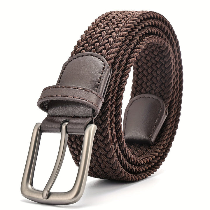 Men's Belt - Elastic Braided Stretch Metal Buckle | Casual Classic