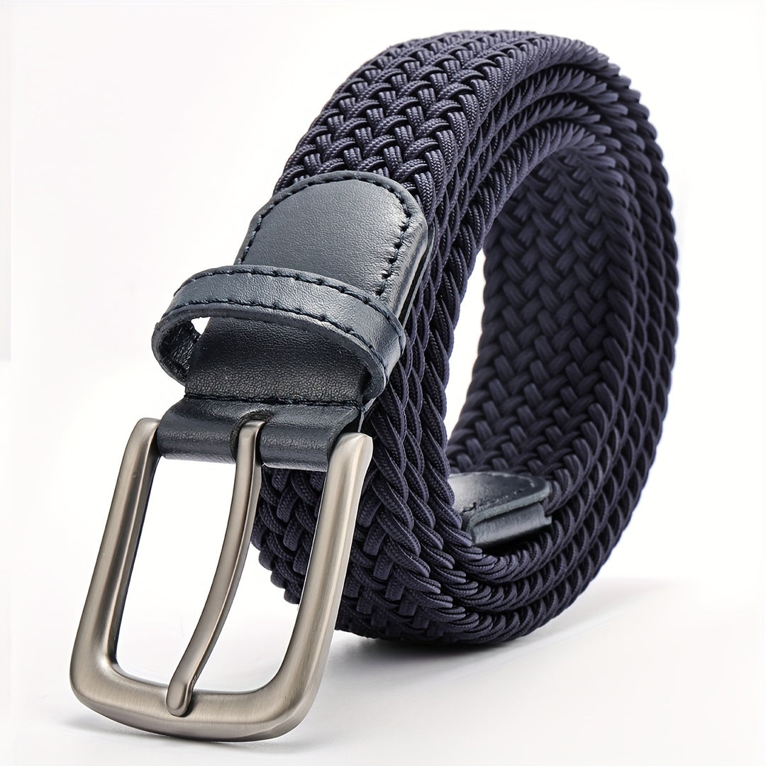 Men's Belt - Elastic Braided Stretch Metal Buckle | Casual Classic
