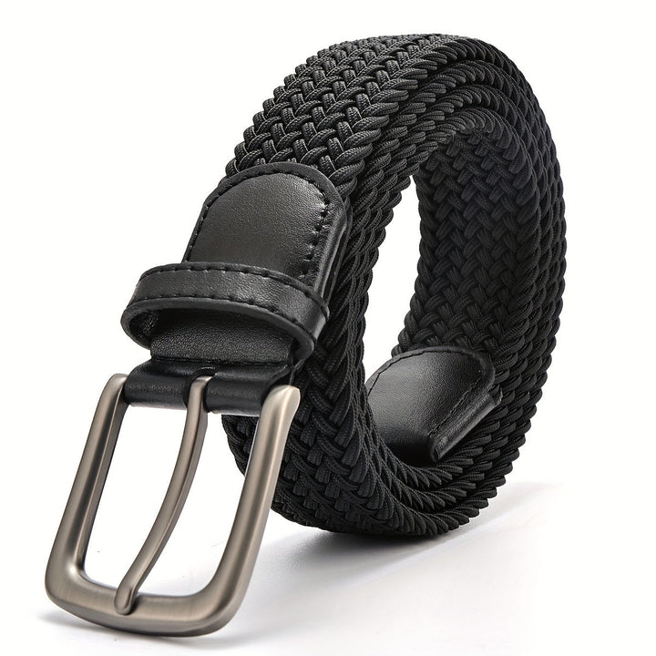 Men's Belt - Elastic Braided Stretch Metal Buckle | Casual Classic
