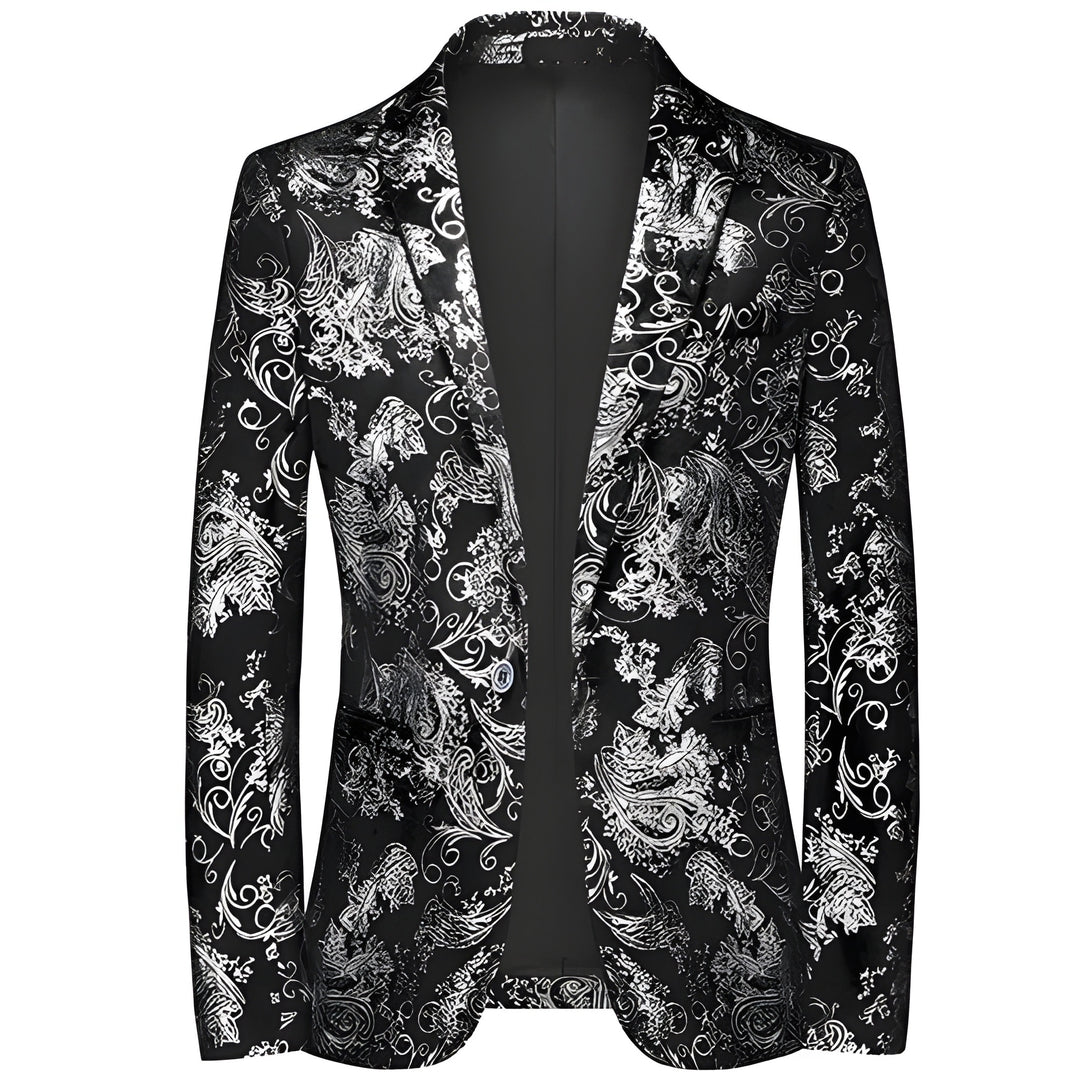 Men's Blazer - Slim Fit Floral Print One-Button | Occasion