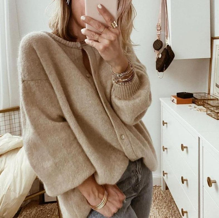 Women's Cardigan - Oversized Button Front Soft Knit | Casual
