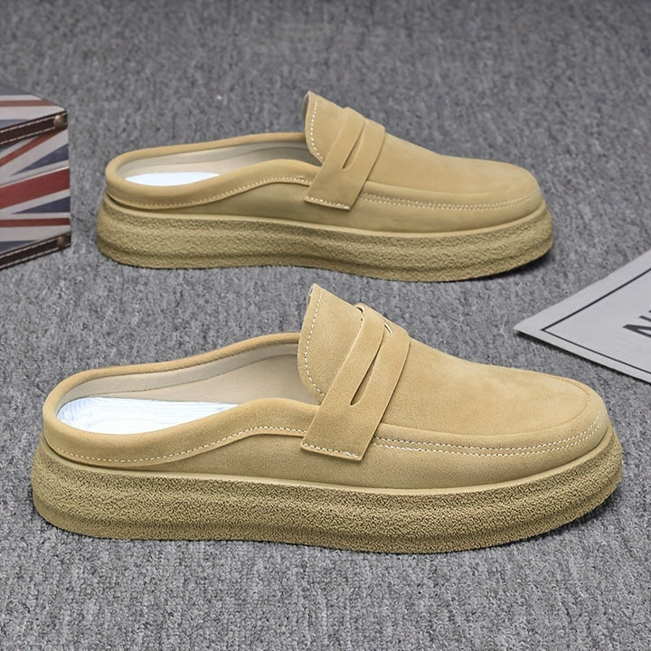 Loafers Men - Open Heel Slip-On with Chunky Sole | Casual Smart