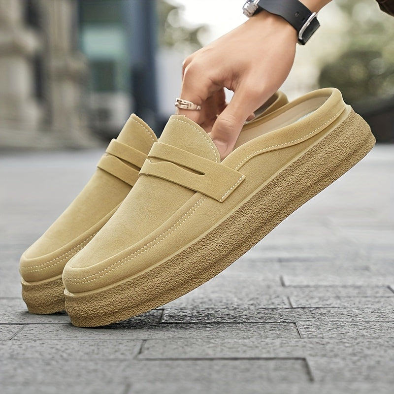 Loafers Men - Open Heel Slip-On with Chunky Sole | Casual Smart