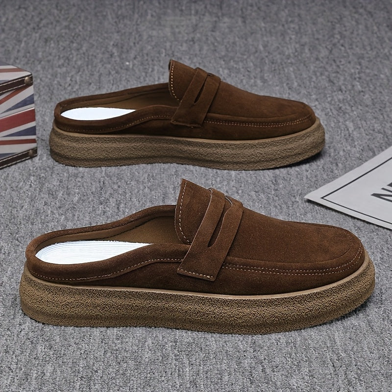 Loafers Men - Open Heel Slip-On with Chunky Sole | Casual Smart