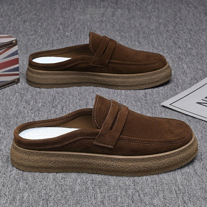 Loafers Men - Open Heel Slip-On with Chunky Sole | Casual Smart