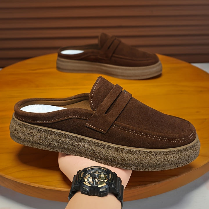 Loafers Men - Open Heel Slip-On with Chunky Sole | Casual Smart