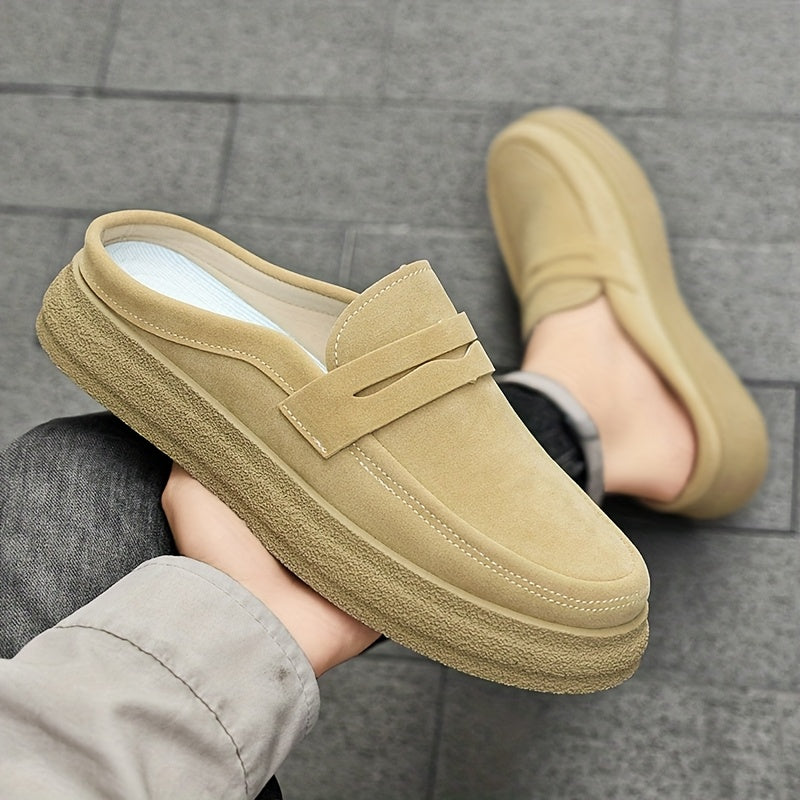 Loafers Men - Open Heel Slip-On with Chunky Sole | Casual Smart