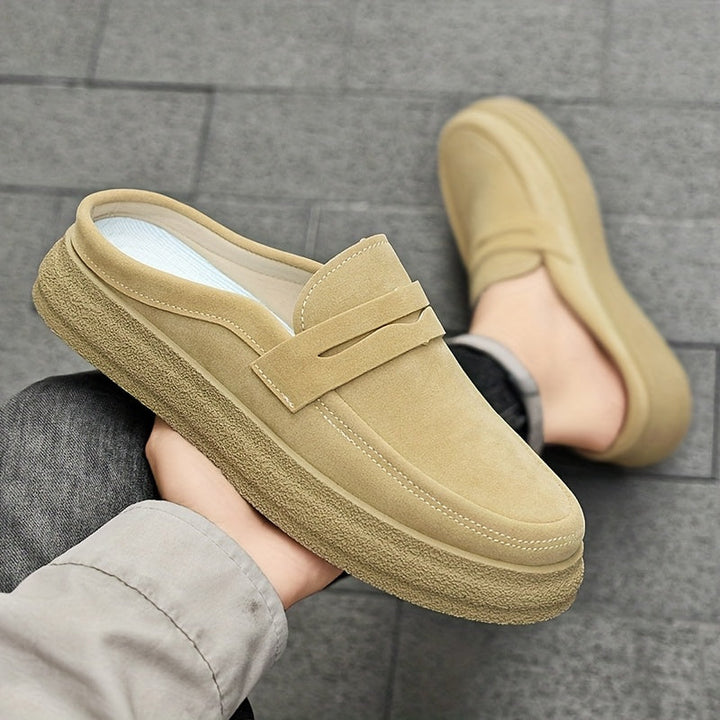 Loafers Men - Open Heel Slip-On with Chunky Sole | Casual Smart