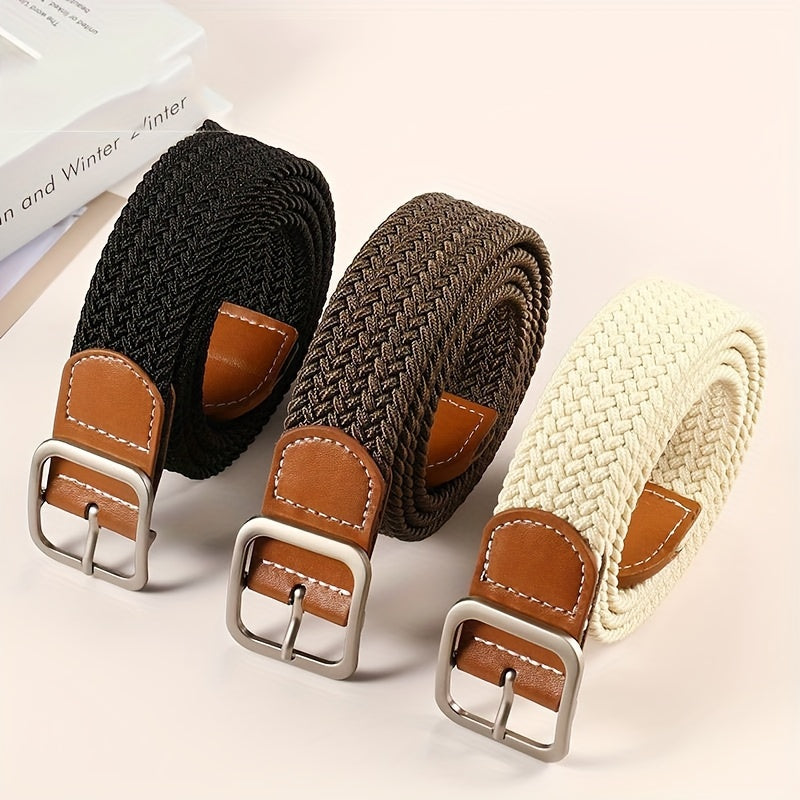 Belt Men - Braided Stretch with Pin Buckle | Casual Everyday