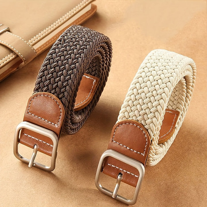 Belt Men - Braided Stretch with Pin Buckle | Casual Everyday