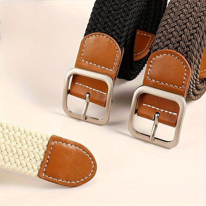 Belt Men - Braided Stretch with Pin Buckle | Casual Everyday