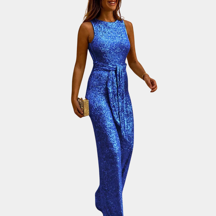 Jumpsuit Women - Sleeveless Wide Leg with Tie Waist | Elegant