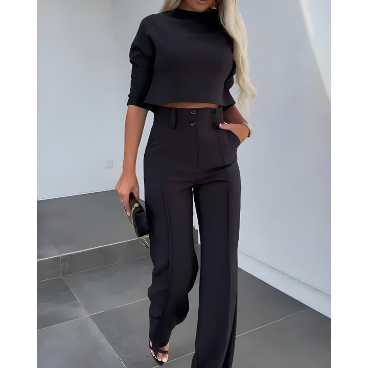 Co-ord Set Women - Crop Top and Wide Leg Trousers | Chic