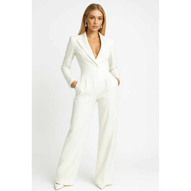 Jumpsuit Women - Tailored Blazer Style Wide Leg | Elegant