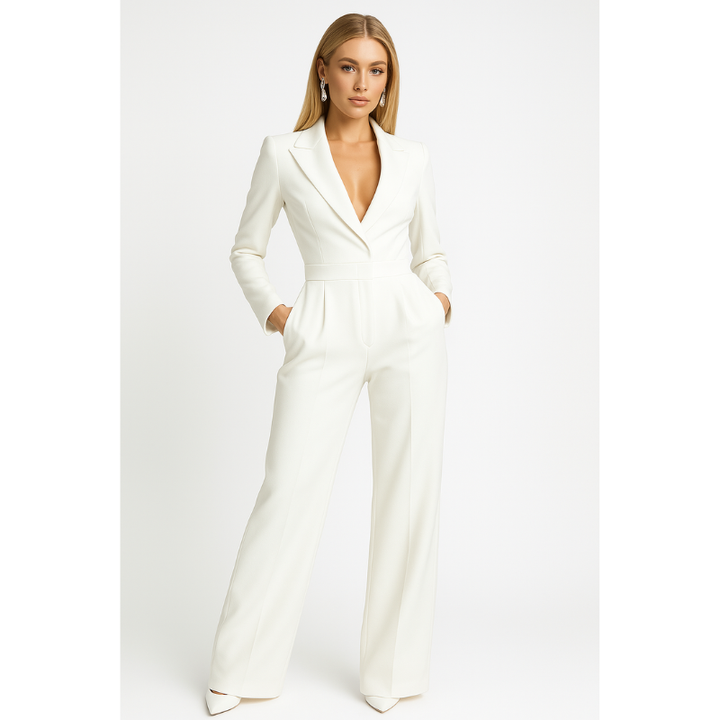 Jumpsuit Women - Tailored Blazer Style Wide Leg | Elegant