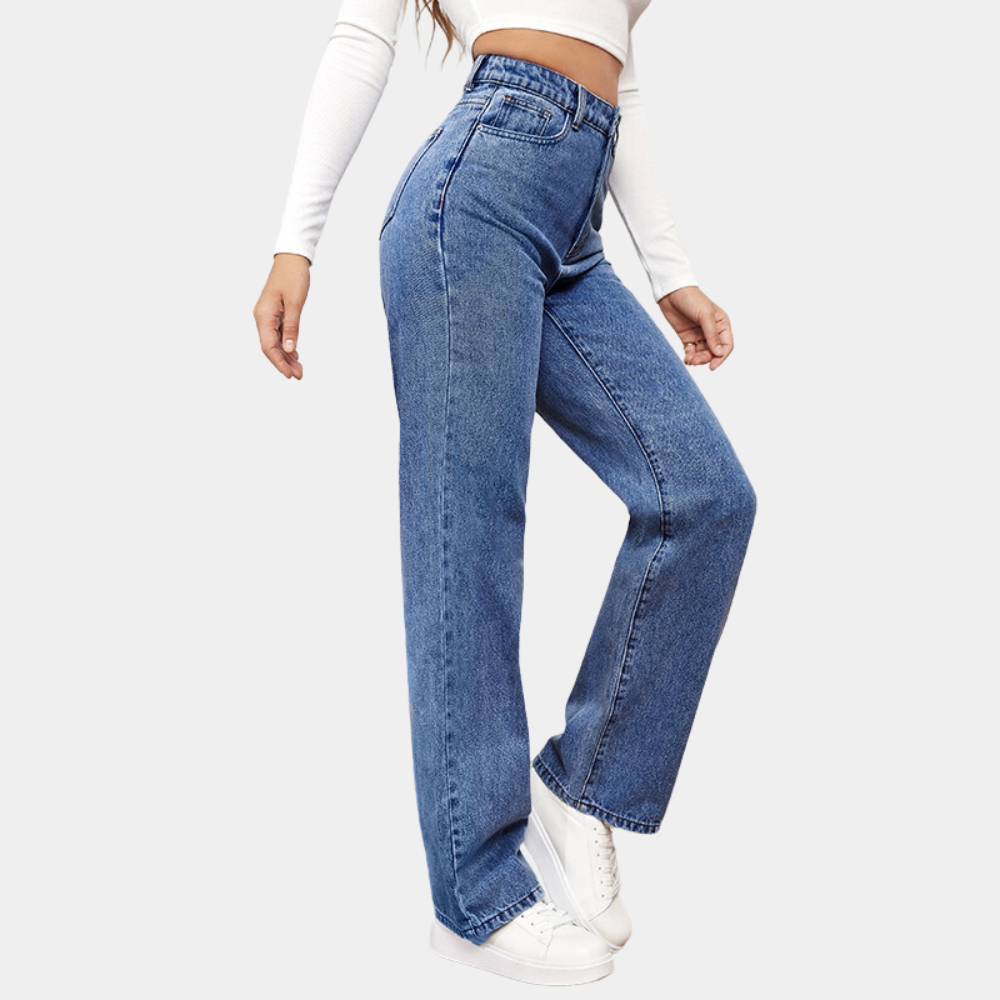 Jeans Women - High Waist Wide Leg Straight Cut | Casual