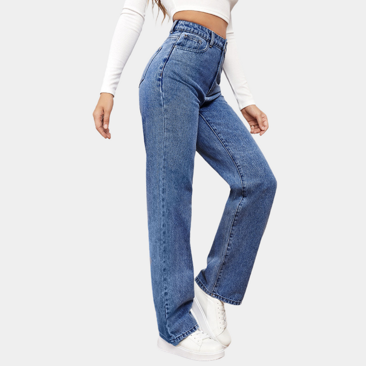 Jeans Women - High Waist Wide Leg Straight Cut | Casual