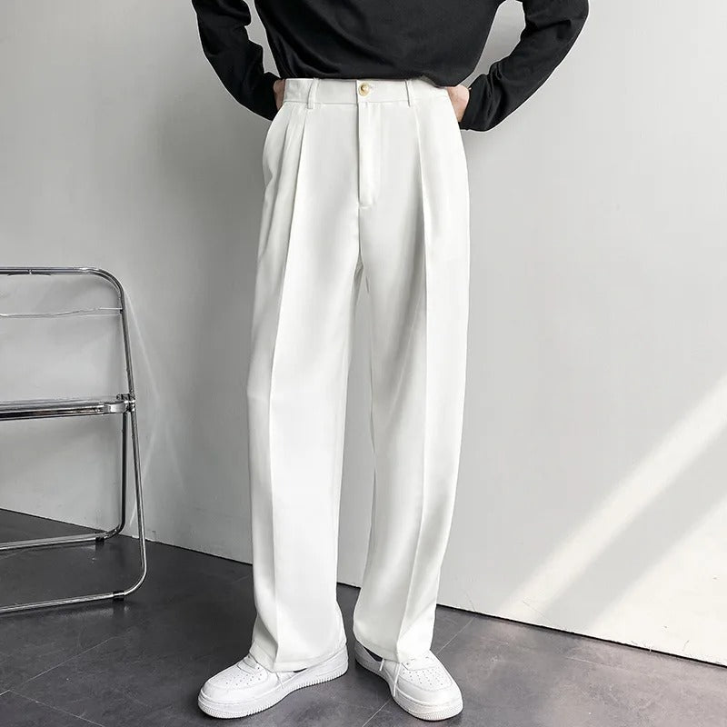 Men's Trousers - Wide Leg Tailored Fit | Smart Casual