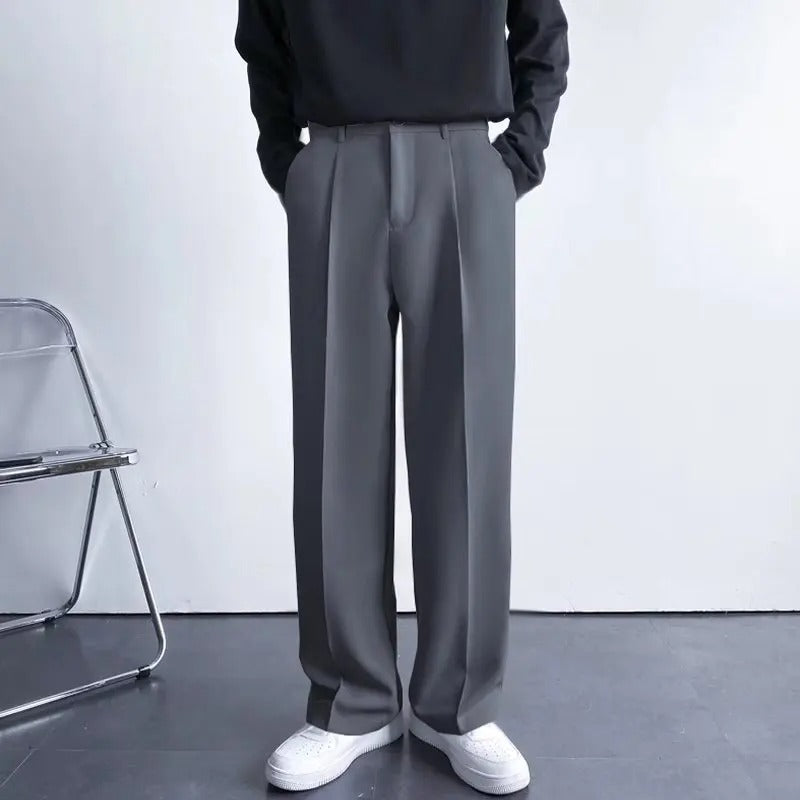Men's Trousers - Wide Leg Tailored Fit | Smart Casual