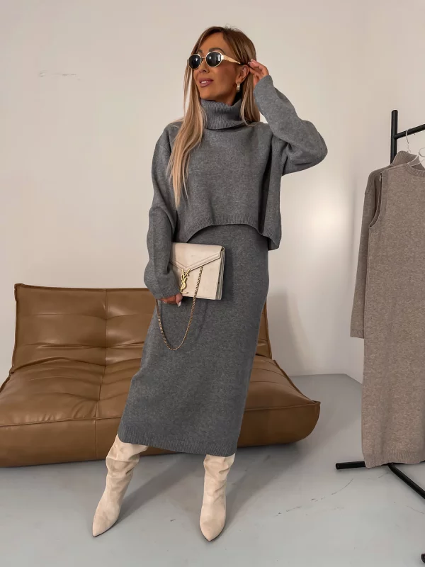 Co-ord Set Women - Sleeveless Midi Dress with Cardigan | Casual