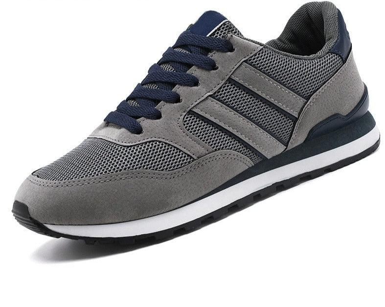 Men's Trainers - Retro Running Style with Stripe Detail | Casual