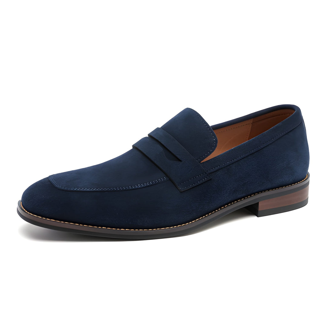 Men's Loafers - Penny Slip-On with Stacked Heel | Smart Casual