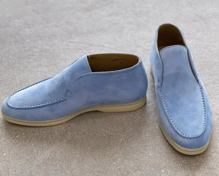 Men's Loafers - Casual Slip-On Flat Shoe with Minimalist Design