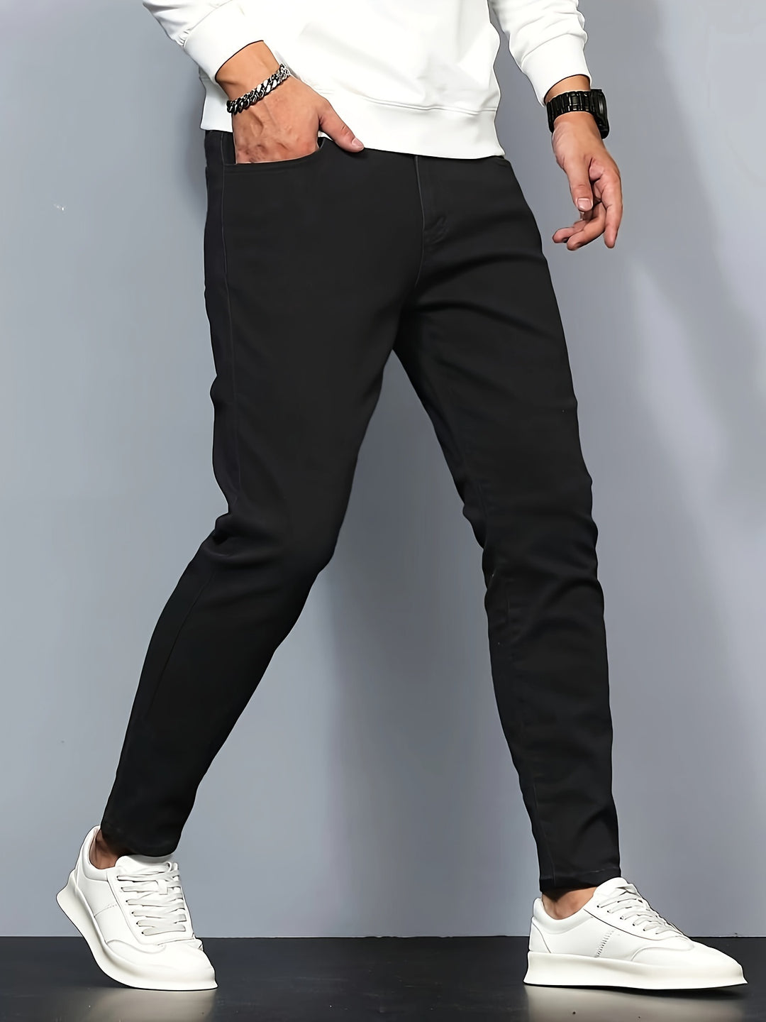 Men's Jeans - Skinny Fit Plain Clean Cut | Smart Casual Essential