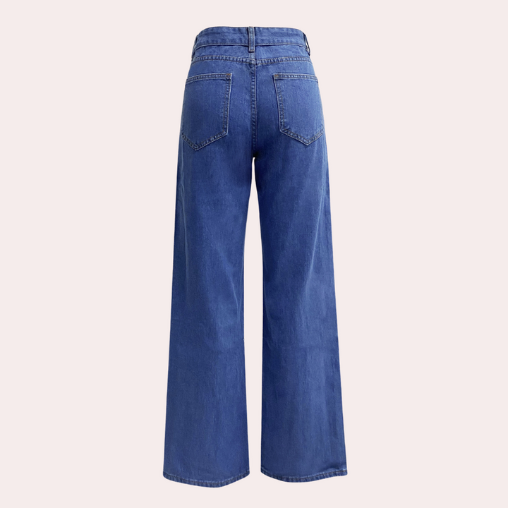 Jeans Women - High Waist Wide Leg Straight Cut | Casual