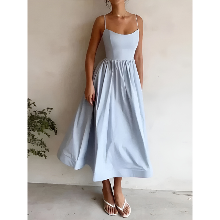 Midi Dress Women - A-Line Corset with Straps | Elegant