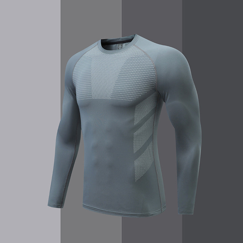 Men's T Shirt - Long Sleeve Compression with Graphic Print | Sport